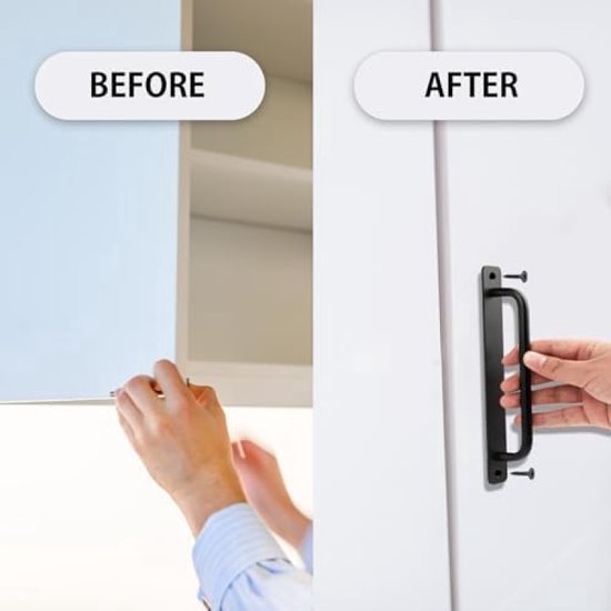 Pocket Deurgreep Zwart - Verborgen Handvat Voor Schuifdeur En Kast | Aluminium Flush Pull 150mm