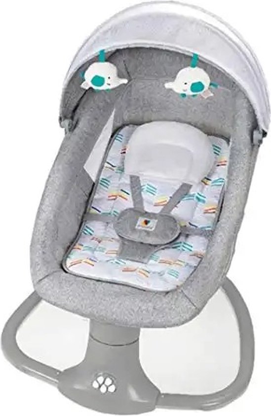 Roroa Rocking Chair Bébé - Bébé Swing - Chaise à bascule électrique Bébé - Avec Musique - Grijs