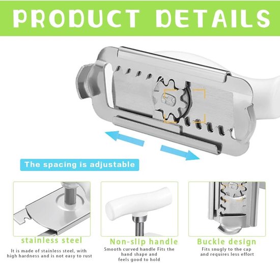 MUNSKT Verstelbare blikopener, multifunctionele roestvrijstalen handmatige opener voor keukenflespot, eenvoudiger deksel remover grijper tool voor senioren artritis MUNSKT Verstelbare blikopener, multifunctionele roestvrijstalen handmatige opener voor keukenflespot, eenvoudiger deksel remover grijper tool voor senioren artritis