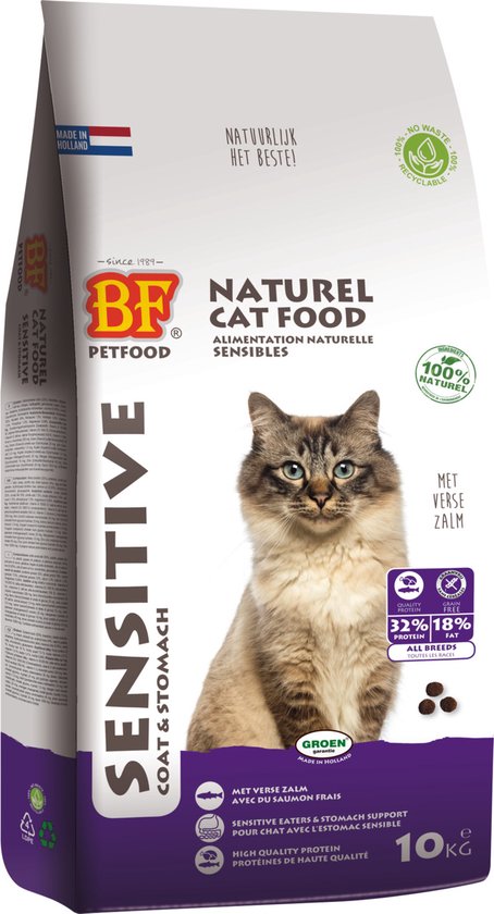 BF Petfood Kattenvoer Premium Sensitive Vacht - Maag 10 kg