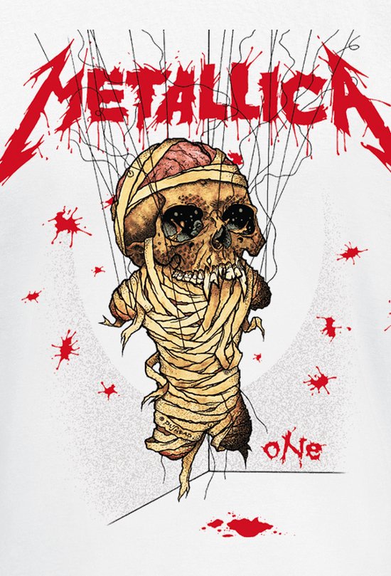 Metallica Hommes Tshirt -XL- One Landmine Blanc