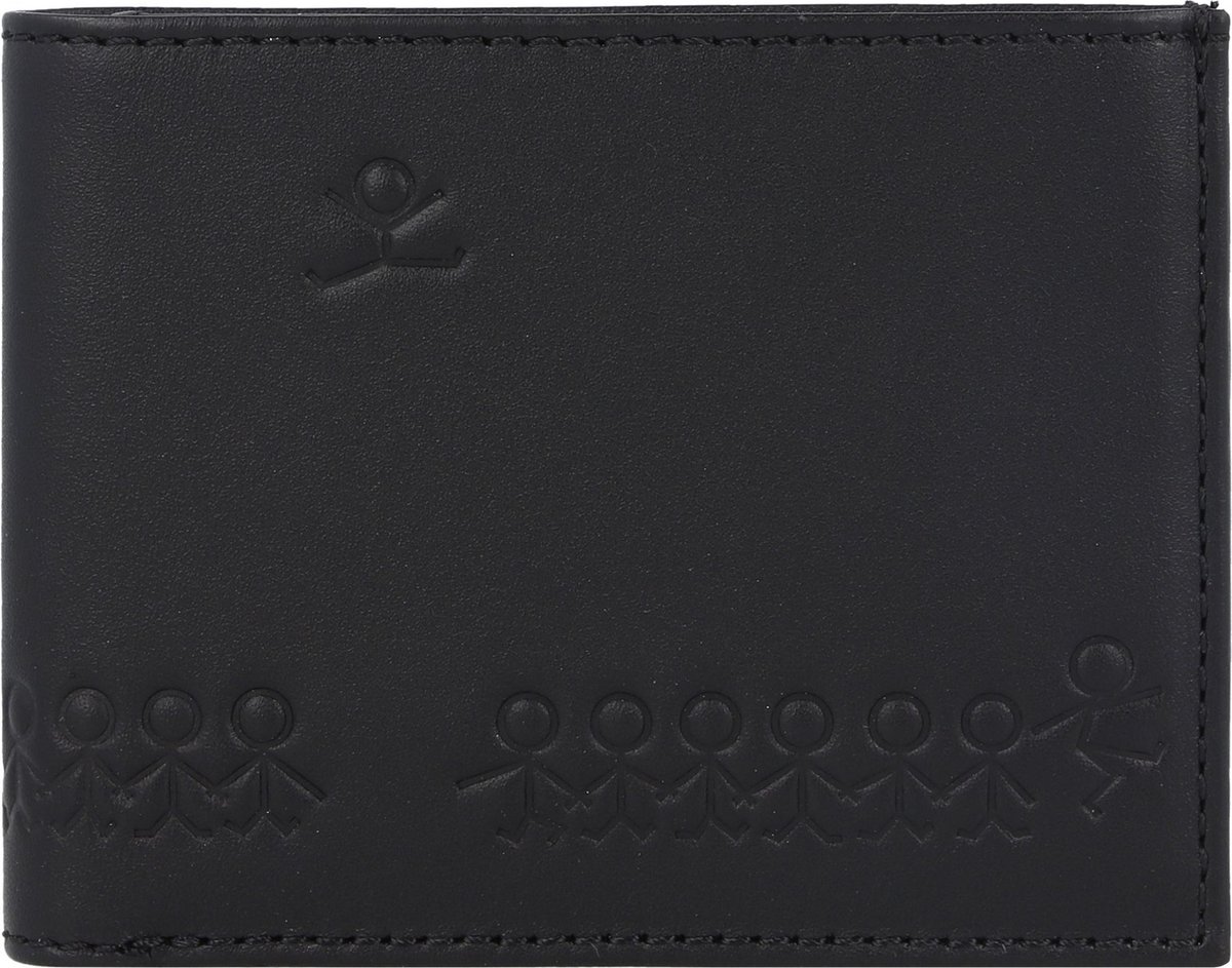oxmox Leren portemonnee Leather RFID Protect Pocketbörse Jumping Jack Embossed Black zwart