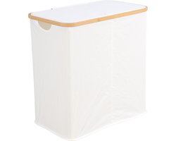 Bovista Wasmand 2 Vakken - Wassorteerder - Laundry Basket - Bag - Wit - 100 Liter