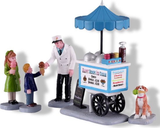 Lemax Happy Scoops Ice Cream Cart, Set di 5 - 12037