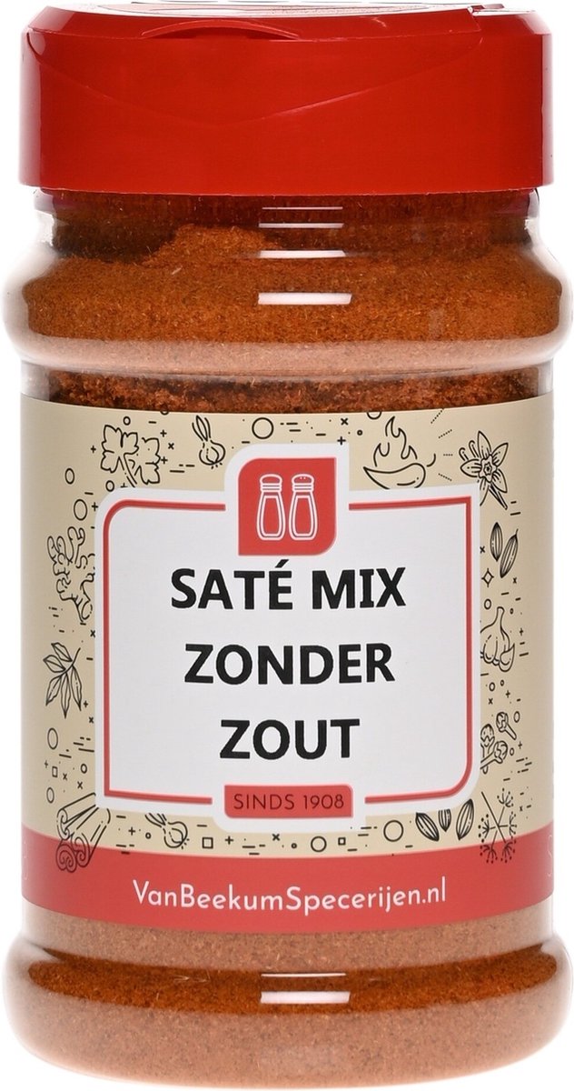Goedkoopste Van Beekum Specerijen - Saté Mix Zonder Zout - Strooibus 120 gram