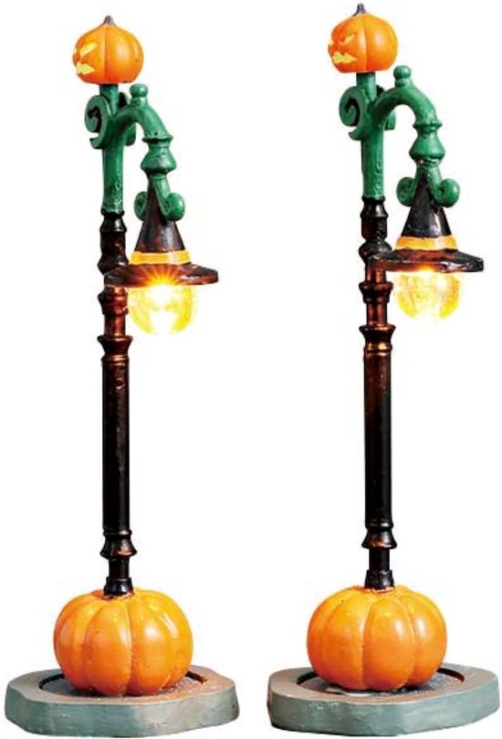 Lemax - Witch Pumpkin Patch -  Set Of 2 -  B/o (4.5v) - Kersthuisjes & Kerstdorpen
