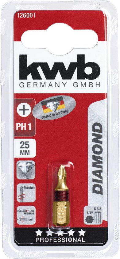 KWB Bit 25mm Diamond Ph 1 Carte