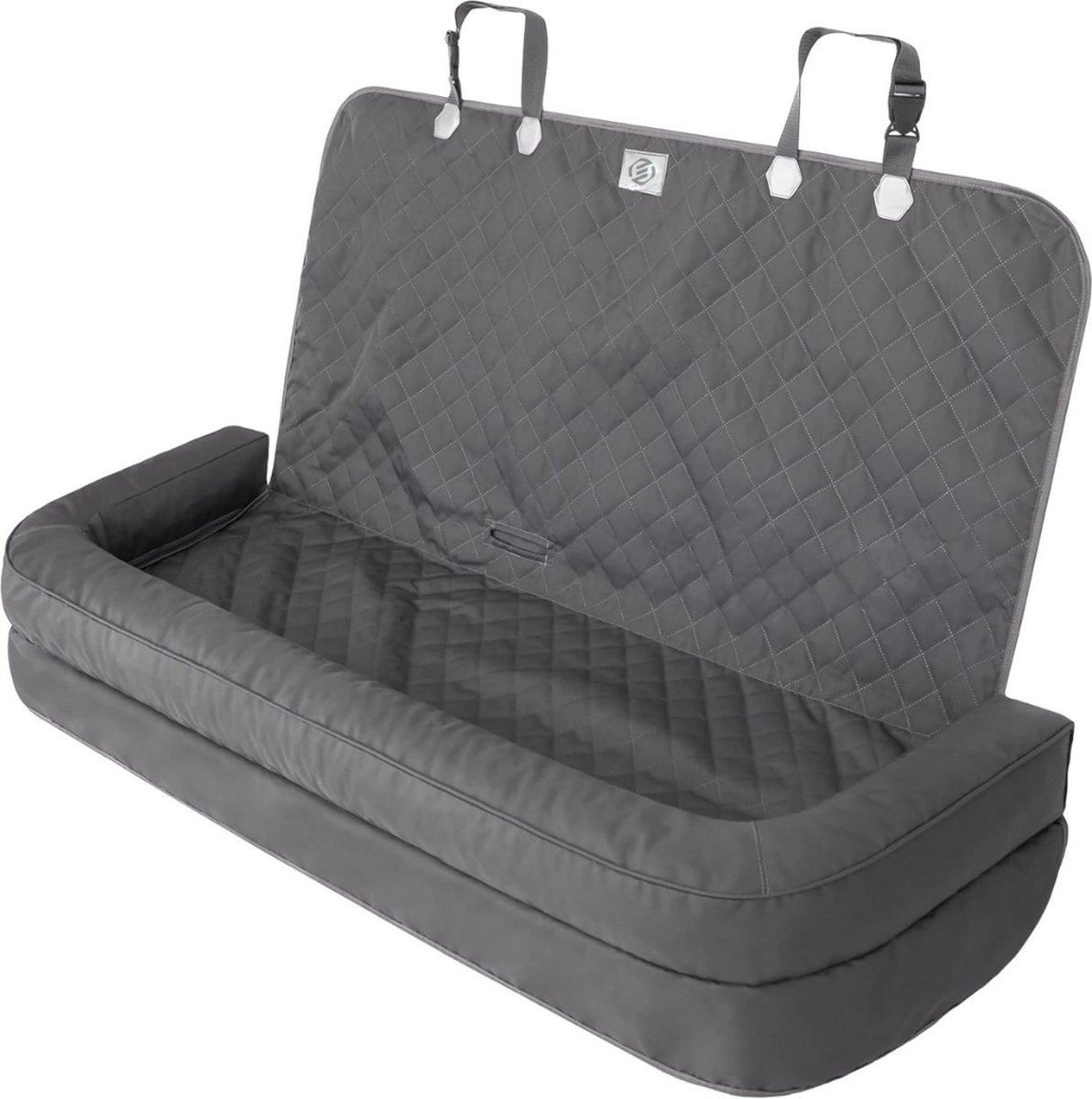 Equivera Hondenmand Auto Met Gordel – Hondenmand – Hondenmand Auto – Autostoel Hond – Hondenstoel Auto – Met Gordel