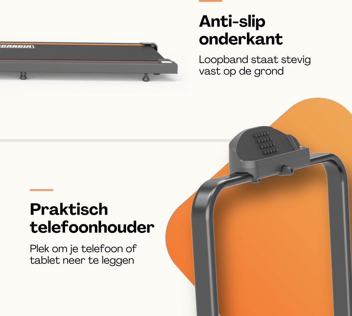 Afbeelding 3 van Lacardia elektrische loopband - Met afstandsbediening - walking pad - treadmill - Inklapbare loopband - 1-10km/u