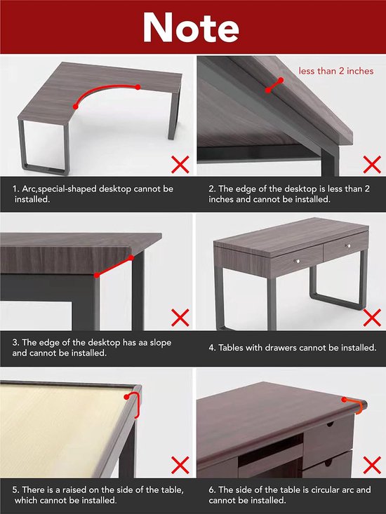 Extension De Bureau à Pince - Étagère Ergonomique, Supporte 20kg, Pour Plus De Confort Au Travail - 11