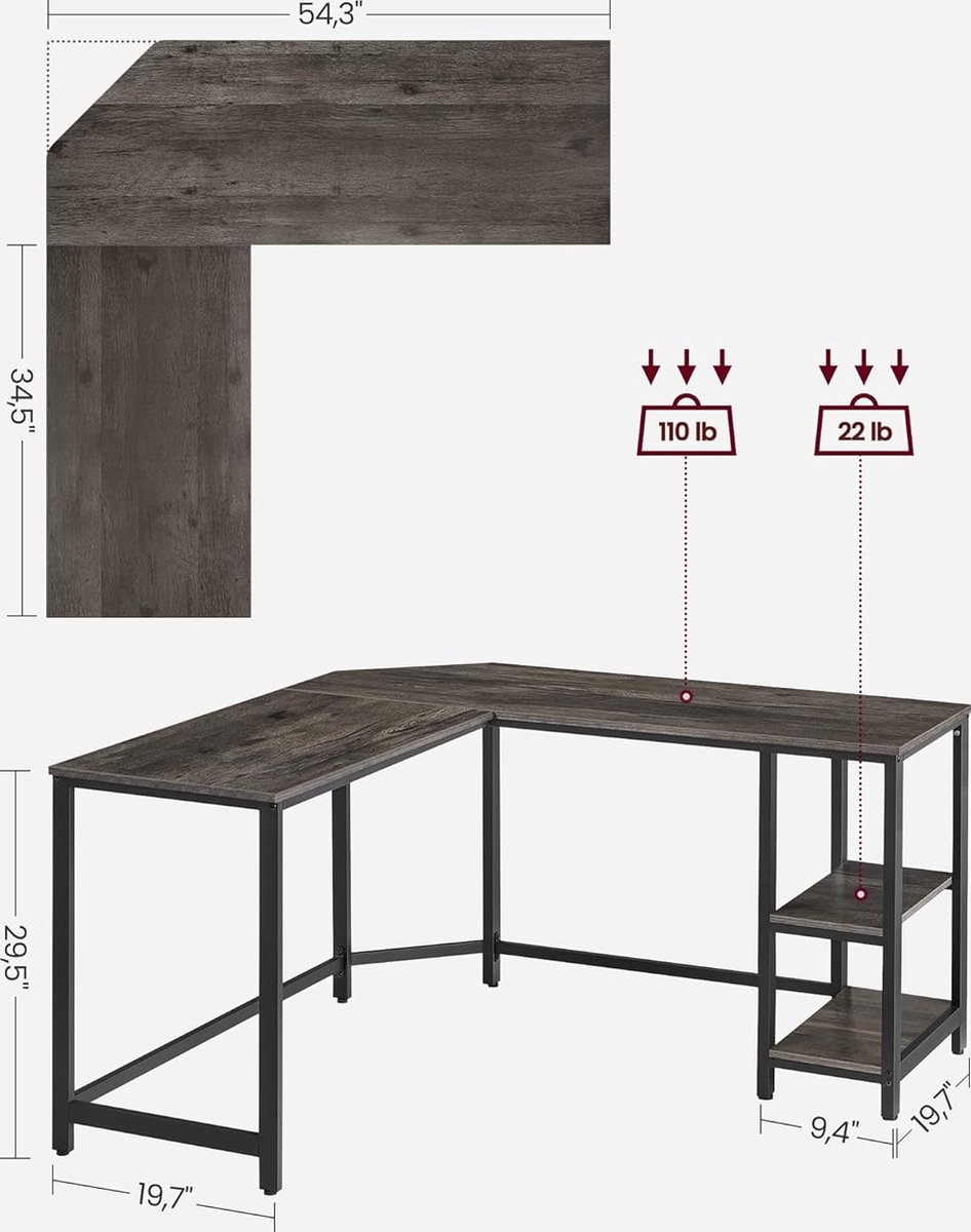 MIRA MIRA Vintage Hoekbureau - afbeelding 2
