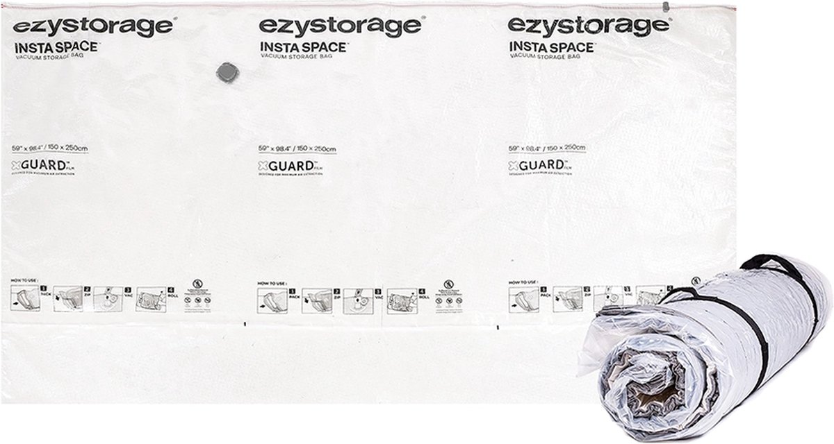 Ezystorage grote vacuümzakken matrastoppers large - Transparant - Luchtdicht