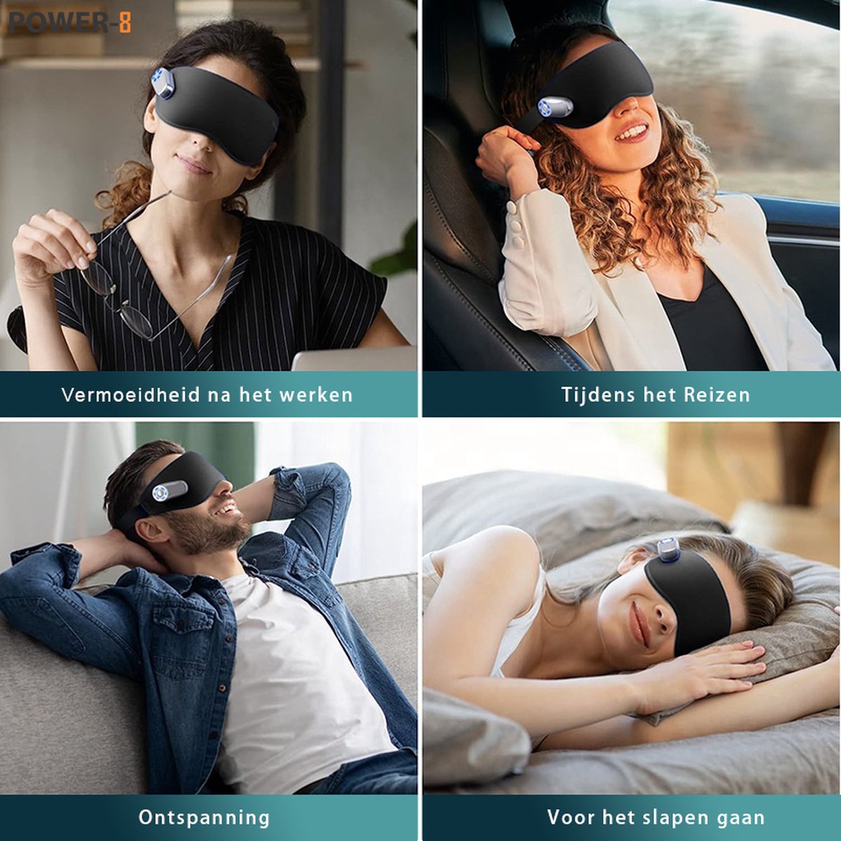 Onbekend Power-8 Eye Wellness: smart oogmassage met warm/koud thumbnail 2