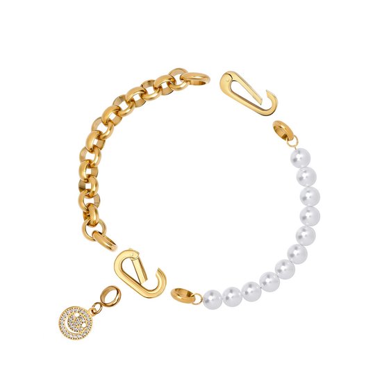 iXXXi Connect Bracciale composito Christal Gold | 18.5cm, 18.5cm, Acciaio inossidabile, Nessuna pietra preziosa