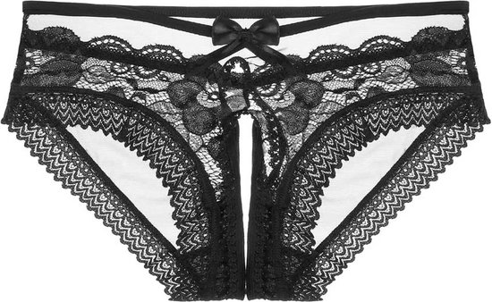 Slips ouverts sexy pour hommes - Lingerie pour hommes - Caleçons - Sous-vêtements - Zwart