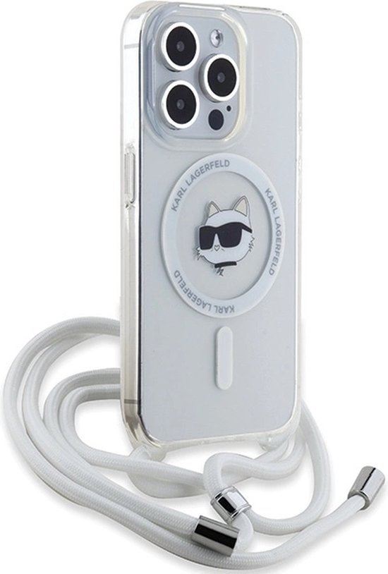 Karl - Lagerfeld - Coque IML Choupette Head&Cord MagSafe pour iPhone - 15 - Pro - Max - transparente