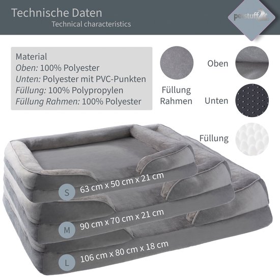 KingDog Honden- en kattenbed met twee kussens, hondenkussen, hondenmand, huisdierbed, wasbaar, waterdicht pvc-materiaal, S, 55 x 45 cm (beige