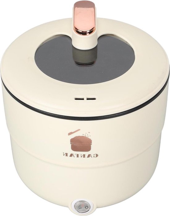 Mini rijstkoker (1,8-5 l) - non-stick binnenpot - 24 uur reservering - maak rijst en stoom gezond voedsel en groenten - ideaal voor 1-8 personen