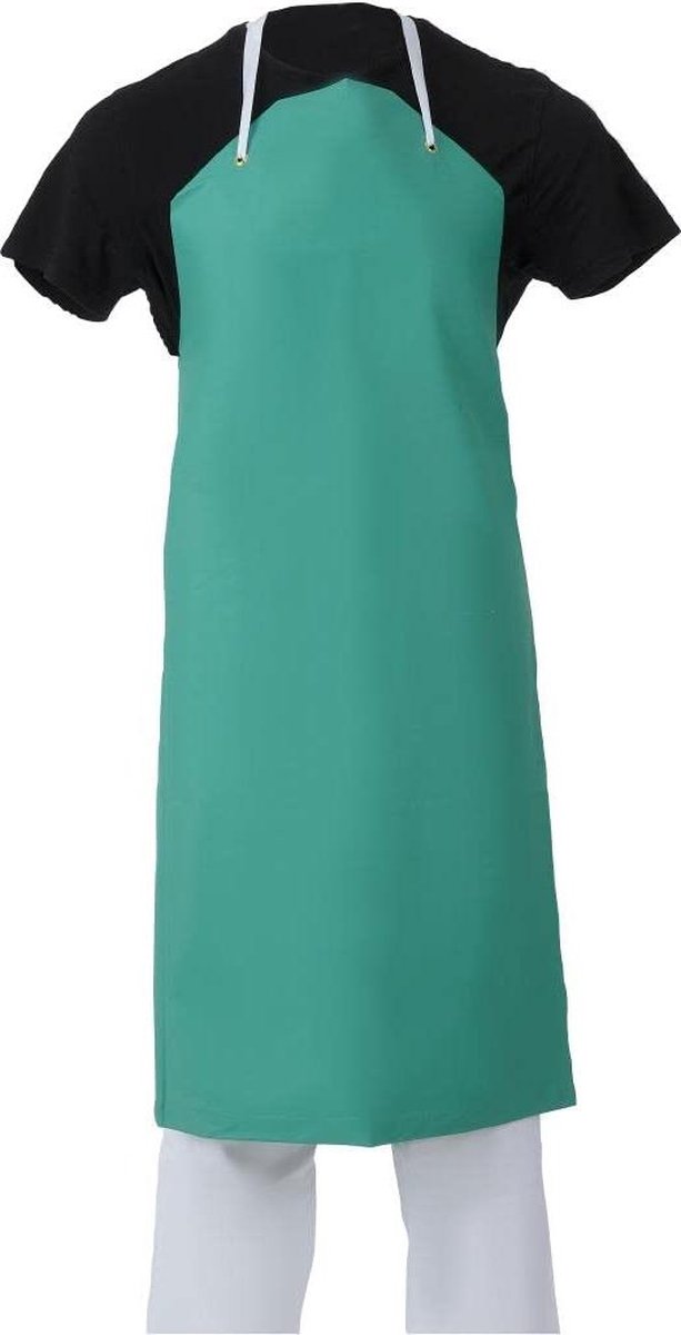 Heavy Duty Waterproof Bib Apron Nylon Green for Chefs in Restaurant