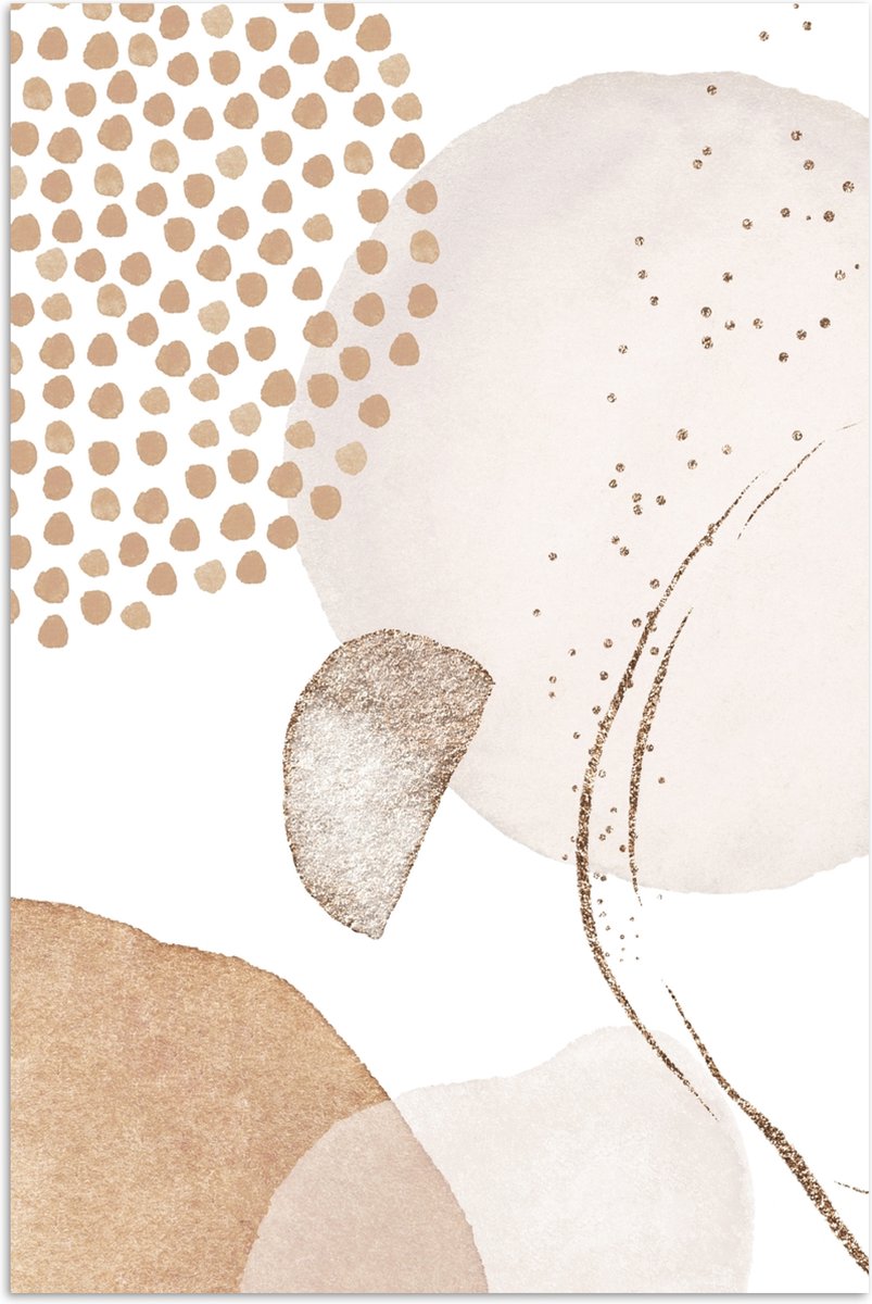 Poster 80x120 cm - Watercolor - Pastel - Beige - Abstract - Modern - Posters - Wanddecorat