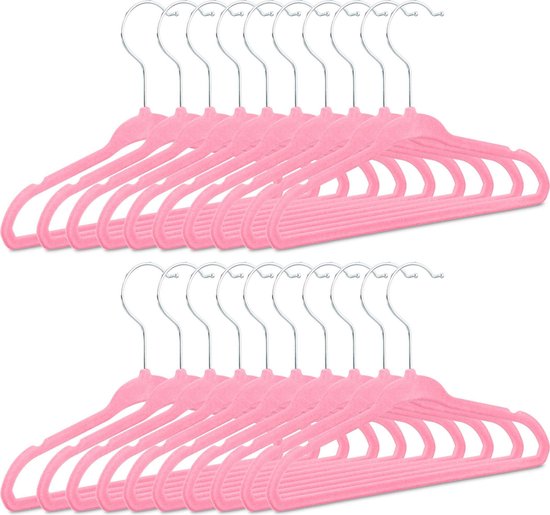 radicaal Leggen Informeer Relaxdays kledinghangers kind 20 stuks - babykledinghanger - kunststof -  kledinghanger... | bol.com