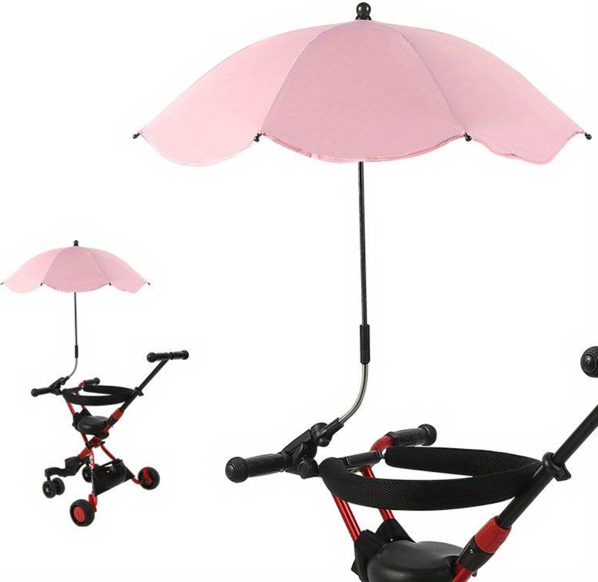 Nivard Strandparaplu - Extra Sterke Parasol - Winddicht Paraplu - Strand - Outdoor - UV Bescherming - Grote Maat - Roze