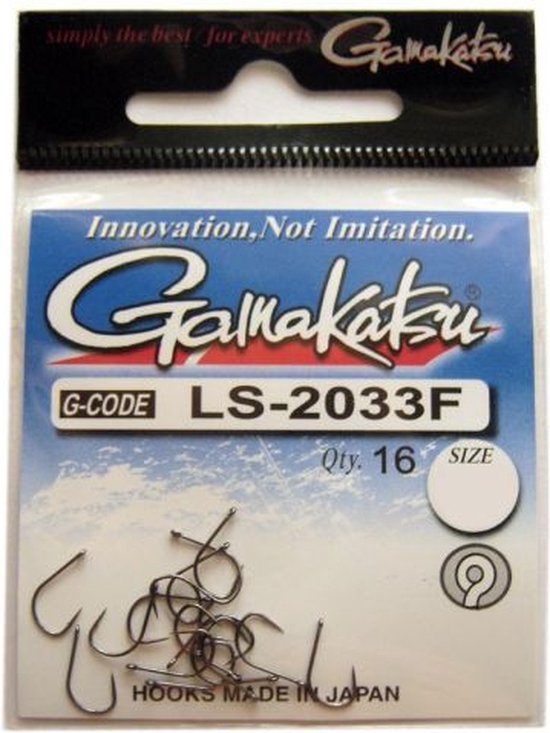 Gamakatsu LS-2033F New Label Eyed Hooks Black #10 — afbeelding 2