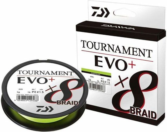 Daiwa Tournament X8 Braid EVO+ - 135m 0.14mm / 10.2kg Chartreuse van Daiwa — afbeelding 3