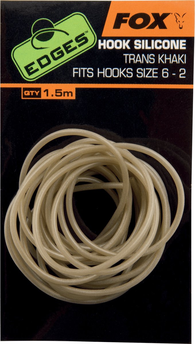 Fox Edges Hook Silicone - Trans Khaki - 1.5m - Grijs van Fox — afbeelding 2