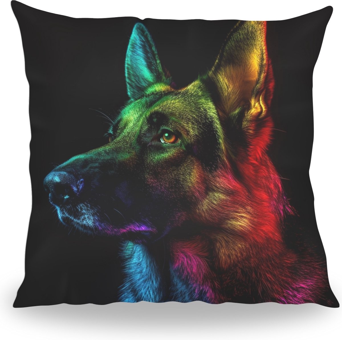 Kussen - Huisdier Portret - Duitse Herder 1 Color - 50 cm