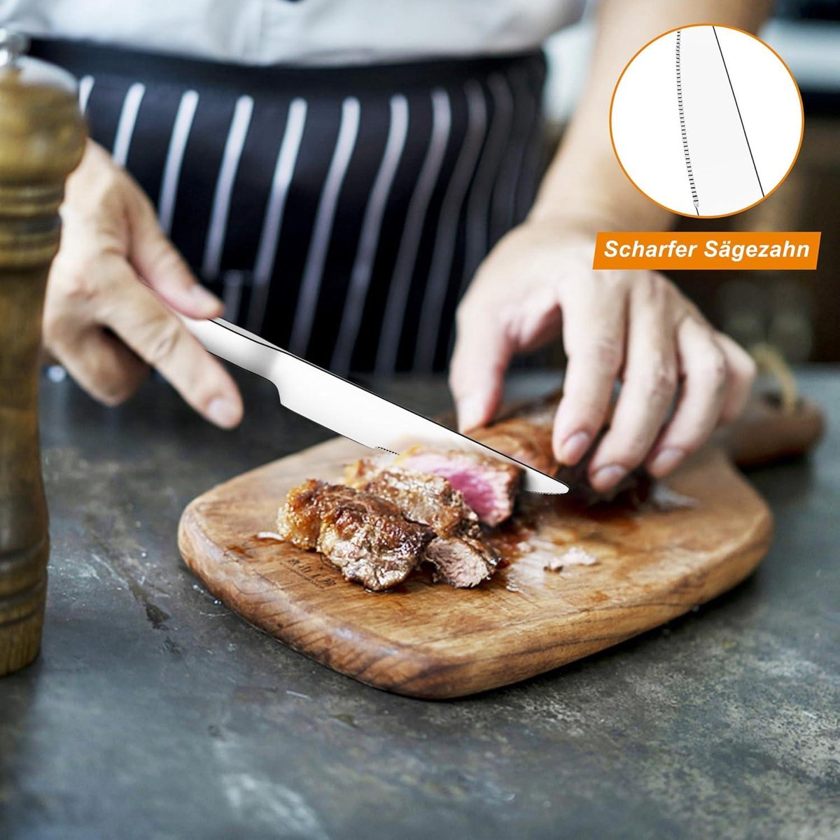 24 stuks steakbestek set - voor 12 personen - klassieke handgreep 24