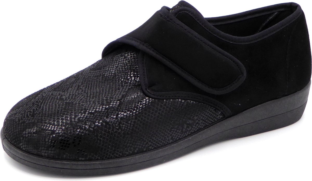 Neles Dames Pantoffel Stretch - 61800 Zwart/Combi - Maat 38