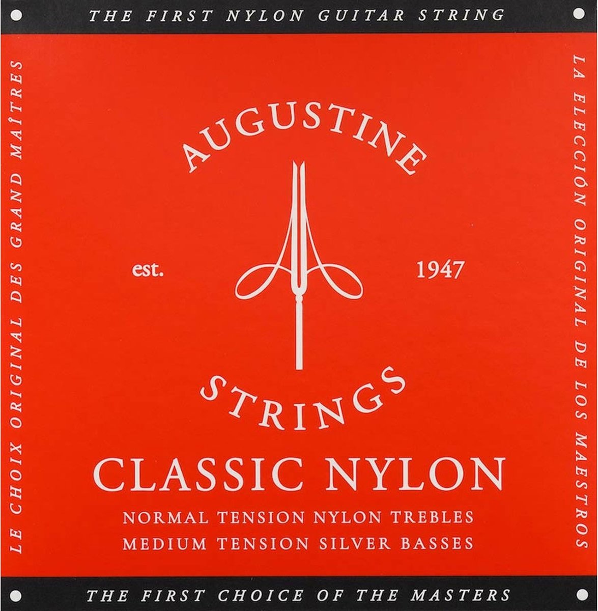 Augustine AU-CLRD Red snaren set classic, regular tension trebles & medium tension basses