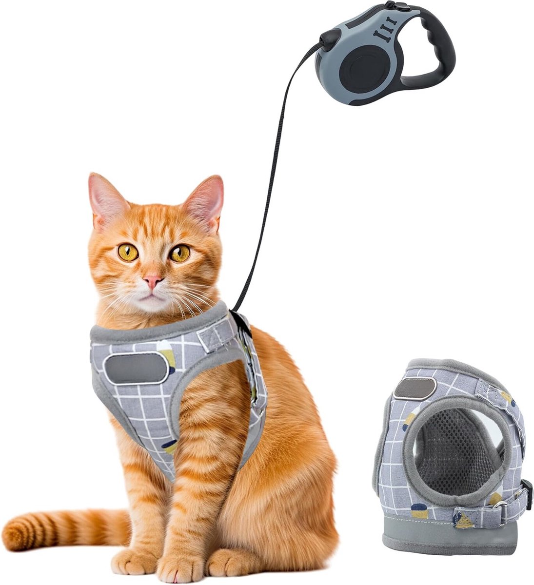 Bol.com Lexium Kattenharnas - Kattentuigje met looplijn - Katten harnas - Kattenharnas met leiband - Kattenharnas met looplijn -... aanbieding