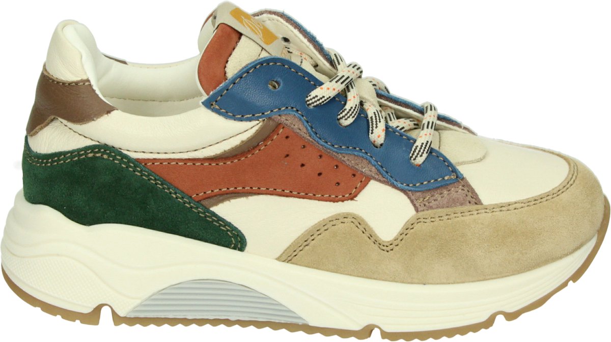 Ocra - D365 - Lage schoenenJongensKindersneakers - Kleur: Wit/beige - Maat: 34