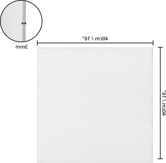 Belle Vous 7 Pak Blank Canvas – 30 x 30cm – Kleine Voorgerekte Canvas Paneel Borden – Geschikt voor Acryl en Olieverf, Maar ook Voor Schetsen en Tekenen