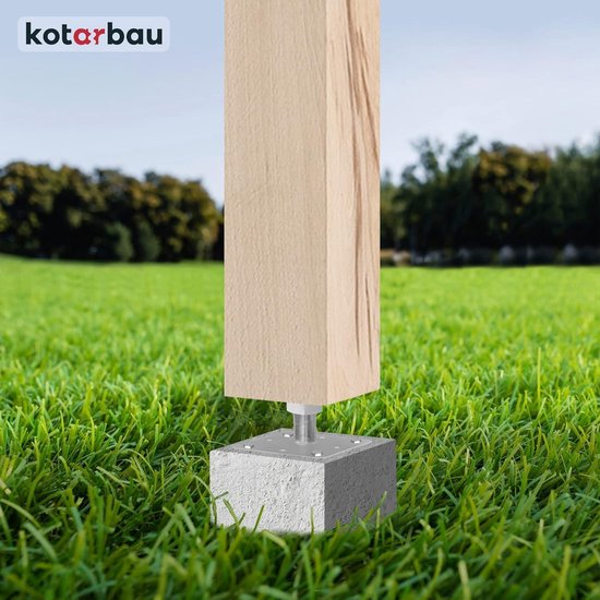 Pitzl paaldrager M24, met losse bovenplaat 100x100mm, Lengte:150mm kopen? Houtbewerkingswinkel.nl