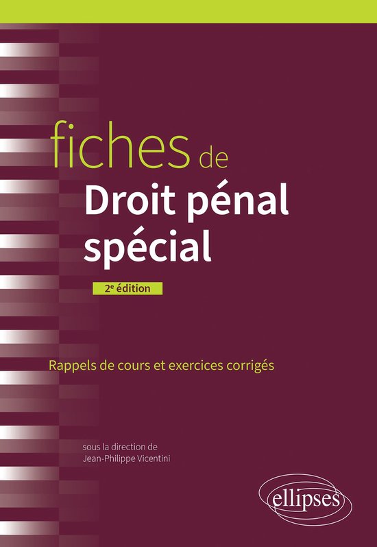 Fiches de Droit pénal spécial - cover