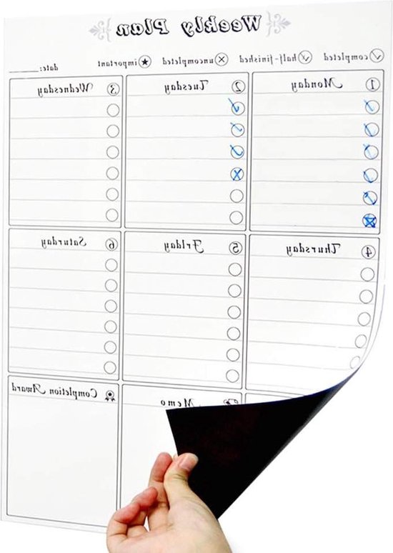 Jubilin Magneetbord voor kinderen, 120 x 60 cm, magneetwand, klein