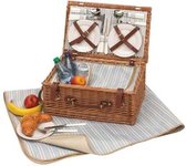 Panier de pique-nique Lucio avec nappe 46x30x21cm