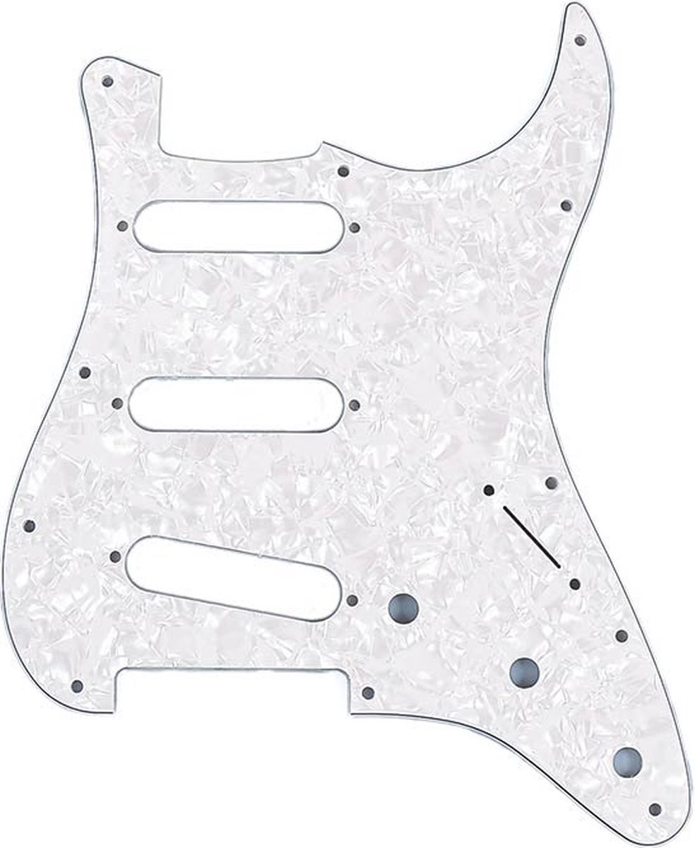 Fender 992140000 pickguard Strat®, SSS, 11 screw holes, 4-ply, white pearl