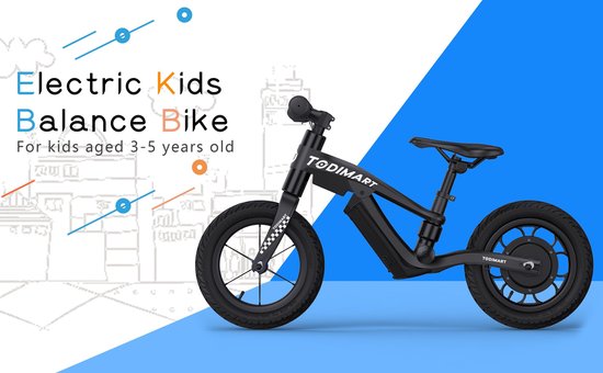 Elektrische Kinderfiets - Loopfiets - 12 inch wielen - 100 Watt - 3 jaar en ouder