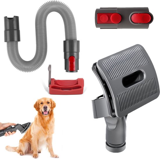 4 STUKS Hondenborstel haarreiniger katten – Grooming Kit Stofzuiger – Hondenborstel Geschikt voor huisdierenhaar ​Geschikt voor Dyson V15 V12 V11 V10 V8 V7 V6-serie Huisdierverzorgingsset Vacuümopzetstuk