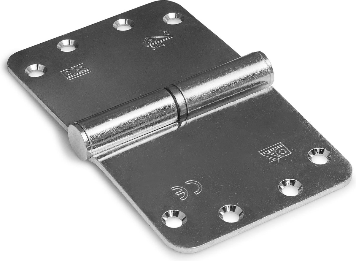 Paumelle - Verzinkt - Staal verzinkt - Dulimex - Dulimex kogelstiftkantelaaf staal ronde hoek 150x89mm SKG3 DIN links