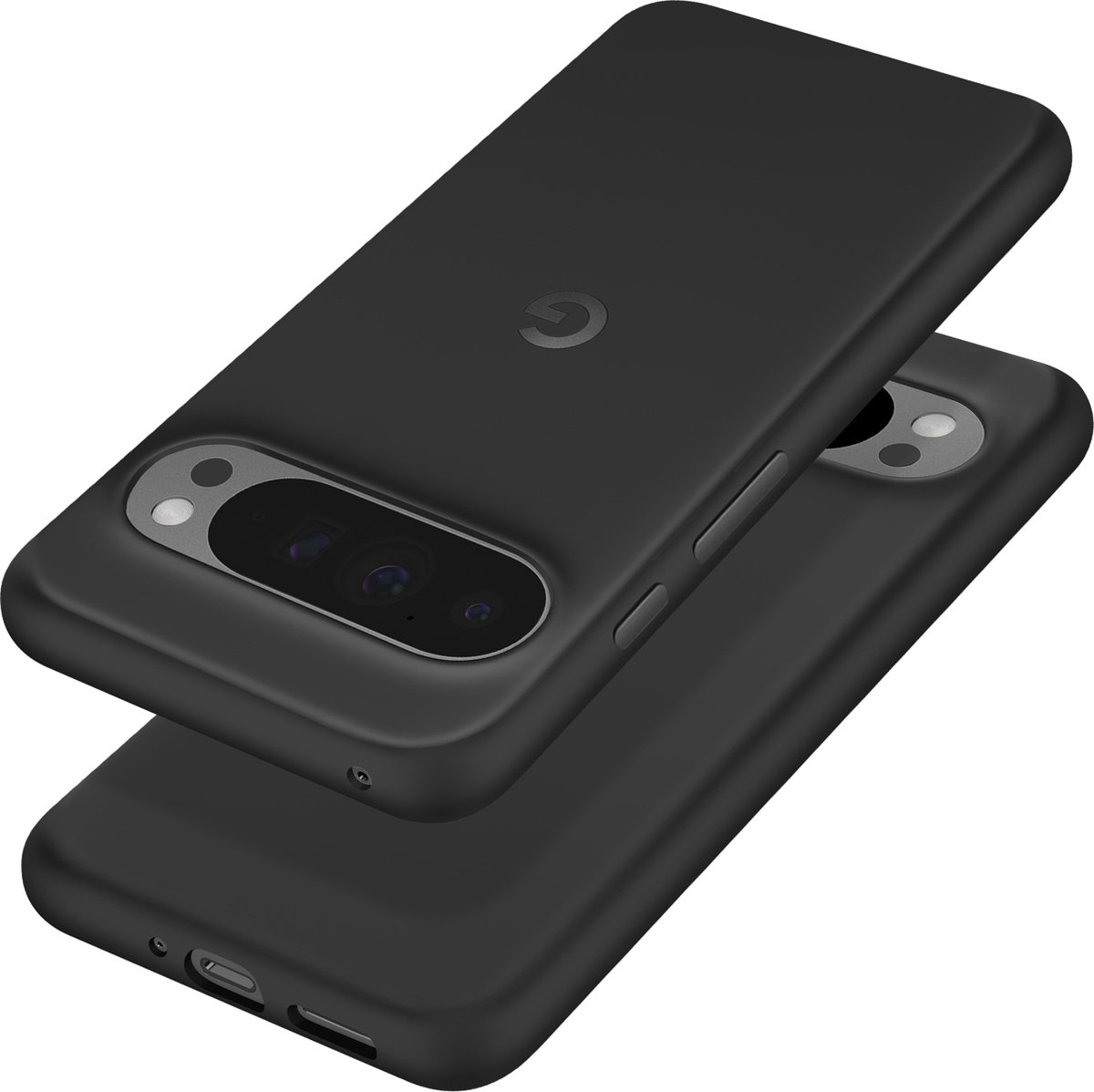 Origineel Google Pixel 9 Pro XL Hoesje Duurzaam Siliconen Back Cover Zwart