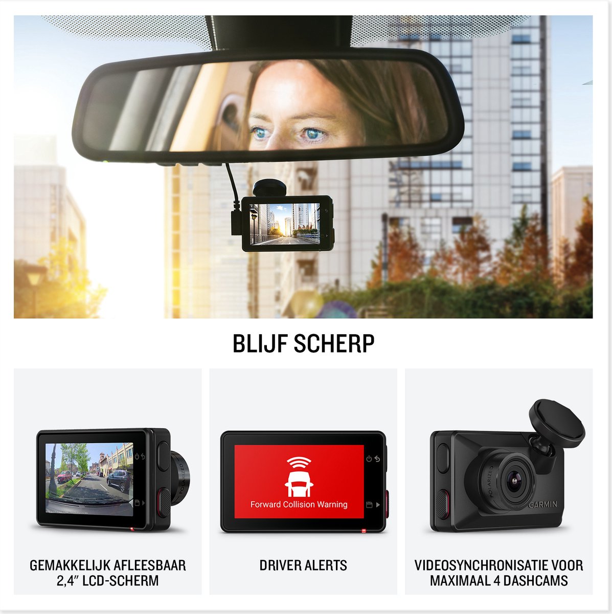 Garmin Dash Cam X310, 140 graden 4k ultra HD-Video, 2,4" LCD Scherm, Garmin Clarity, Spraakbediening, Live-weergave thumbnail 4