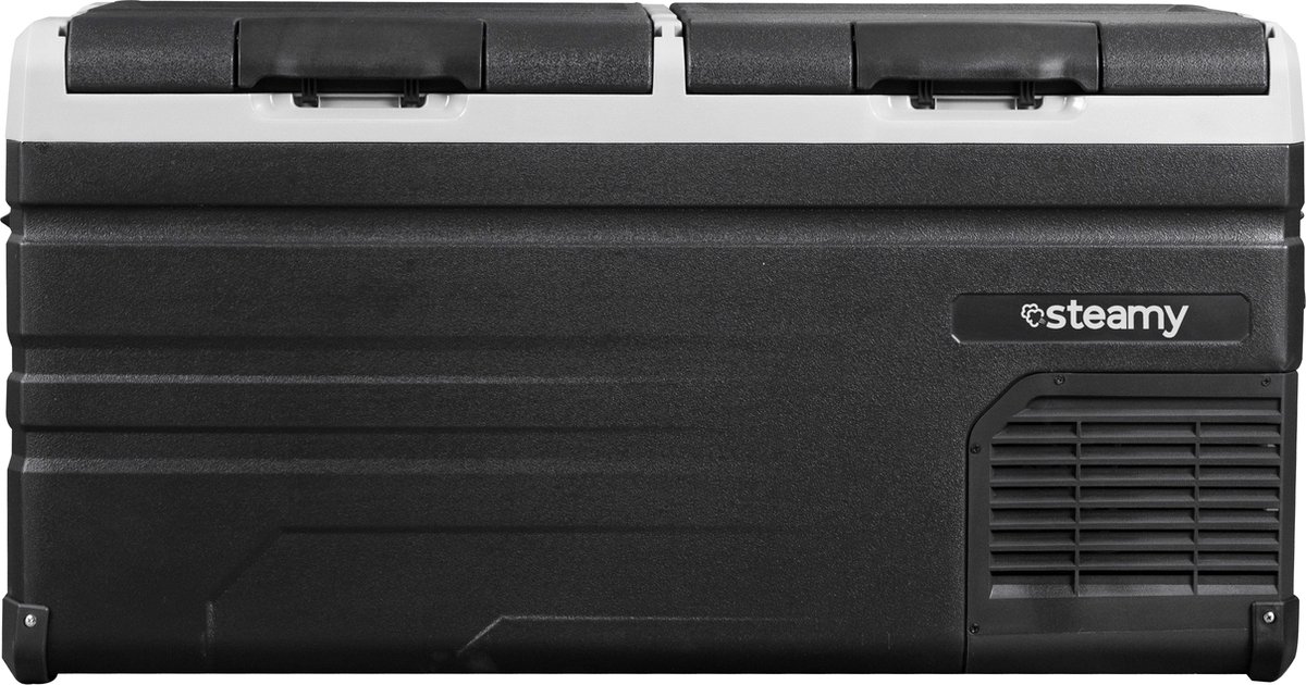 Steamy-E Dual Zone Elektrische Compressor Koelbox - Dual Zone - 90 liter - 12V en 230V - voor auto en camping - Zwart – foto 2