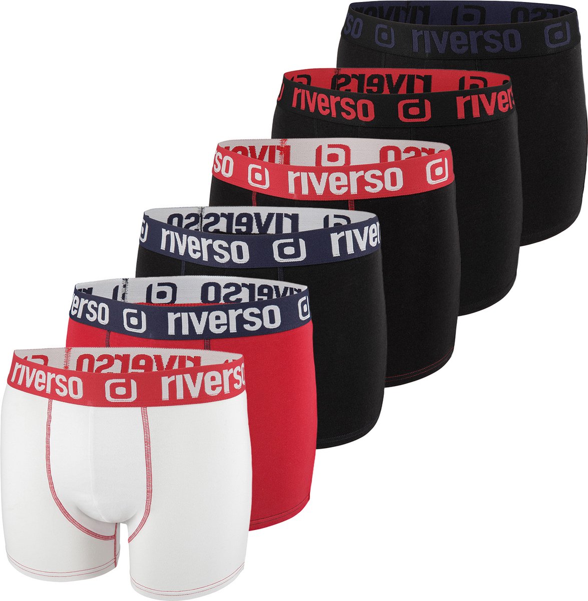 riverso Heren Boxershorts RIVOle 6-Pack Veelkleurig M