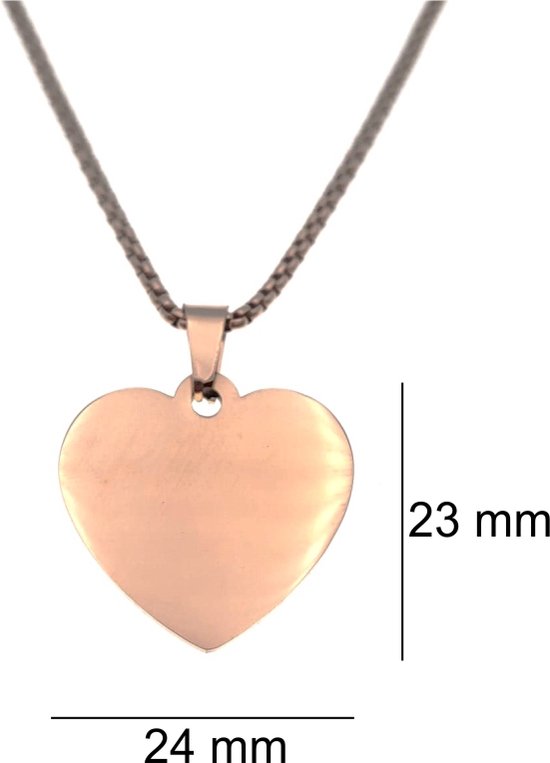 Collier - Coeur - Avec Nom - Esmee - Or Rose