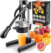 Zulay Professional Citruspers en Citroenpers - Handmatige Sappers - Sinaasappelpers en Limoenpers - Metaal - Zwart citruspers